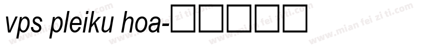 vps pleiku hoa字体转换